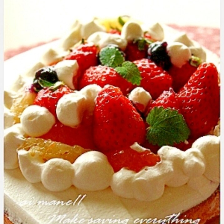 フルーツたっぷりケーキ レシピ 作り方 By Mane11 楽天レシピ フルーツたっぷりケーキ レシピ 作り方 By Mane11 楽天レシピ